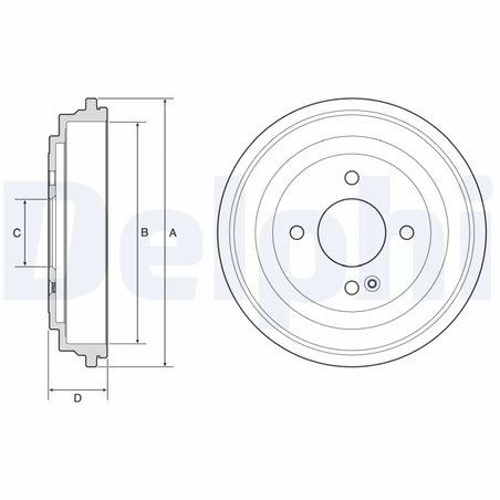 TAMBUR FRANA DELPHI BF633 - Compatibil cu KIA