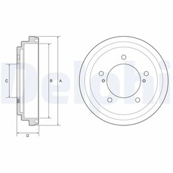 TAMBUR FRANA DELPHI BF647 - Compatibil cu SUZUKI