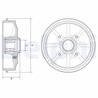 Tambur frana Delphi BFR484