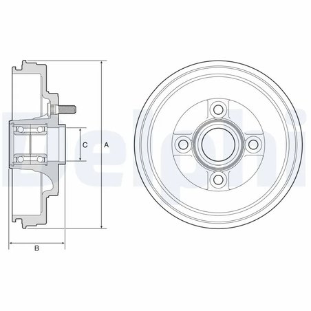Tambur frana Delphi BFR589