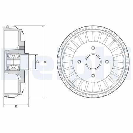 Tambur frana Delphi BFR768