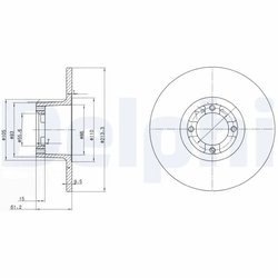 DISC FRANA DELPHI BG2081 - Compatibil cu AUSTIN, ROVER