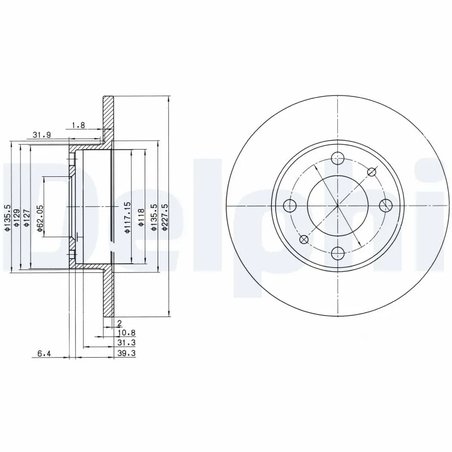 Disc frana Delphi BG2147