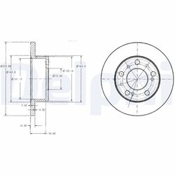 Disc frana Delphi BG2253