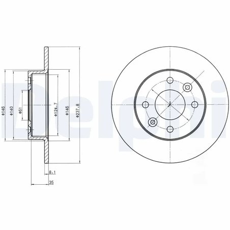 Disc frana Delphi BG2258