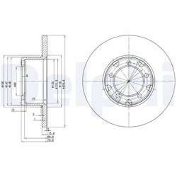 DISC FRANA DELPHI BG2265 - Compatibil cu MERCEDES-BENZ