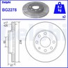 DISC FRANA DELPHI BG2278 - Compatibil cu BEDFORD, CHEVROLET, DAEWOO, OPEL, VAUXHALL, ZAZ