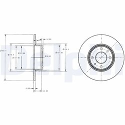 DISC FRANA DELPHI BG2322 - Compatibil cu ALFA ROMEO, CHRYSLER, FIAT, LANCIA
