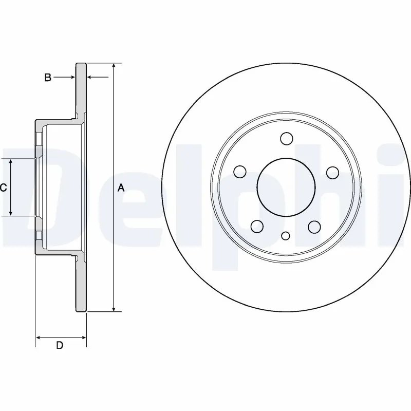 DISC FRANA DELPHI BG2386 - Compatibil cu ALFA ROMEO, FIAT, LANCIA