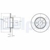 DISC FRANA DELPHI BG2466 - Compatibil cu LADA, ZAZ