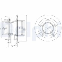 DISC FRANA DELPHI BG2494 - Compatibil cu MERCEDES-BENZ