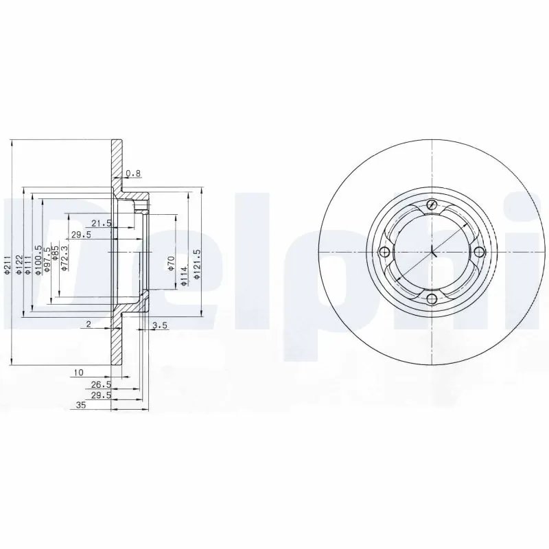 Disc frana Delphi BG2533
