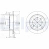 DISC FRANA DELPHI BG2538 - Compatibil cu ACURA, HONDA, LOTUS, MG, ROVER