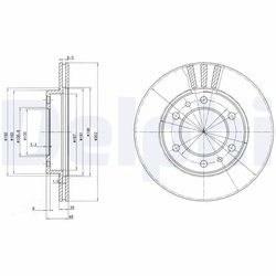DISC FRANA DELPHI BG2591 - Compatibil cu TOYOTA