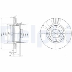 DISC FRANA DELPHI BG2668 - Compatibil cu AUDI