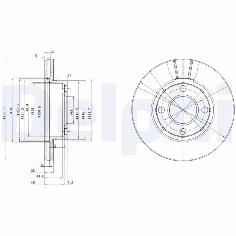 Disc frana Delphi BG2668