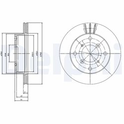 DISC FRANA DELPHI BG2645 - Compatibil cu CHEVROLET, SUBARU, SUZUKI