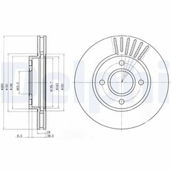 DISC FRANA DELPHI BG2699 - Compatibil cu FORD, FORD USA