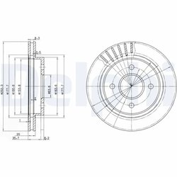 DISC FRANA DELPHI BG2700 - Compatibil cu FORD