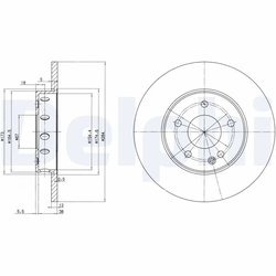 DISC FRANA DELPHI BG2769 - Compatibil cu MERCEDES-BENZ