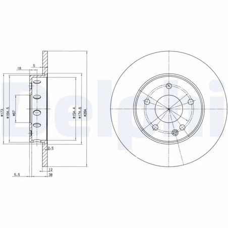 DISC FRANA DELPHI BG2769 - Compatibil cu MERCEDES-BENZ