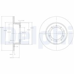 DISC FRANA DELPHI BG2799 - Compatibil cu LAND ROVER