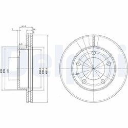 DISC FRANA DELPHI BG2779 - Compatibil cu FORD USA, MAZDA