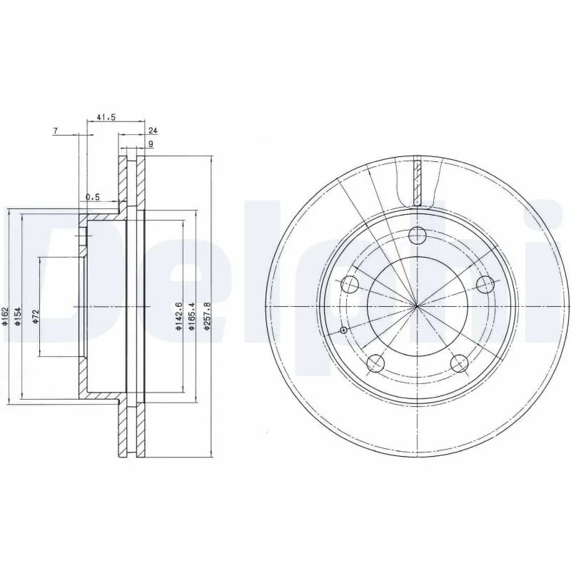 DISC FRANA DELPHI BG2779 - Compatibil cu FORD USA, MAZDA