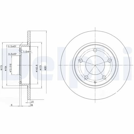 Disc frana Delphi BG2806