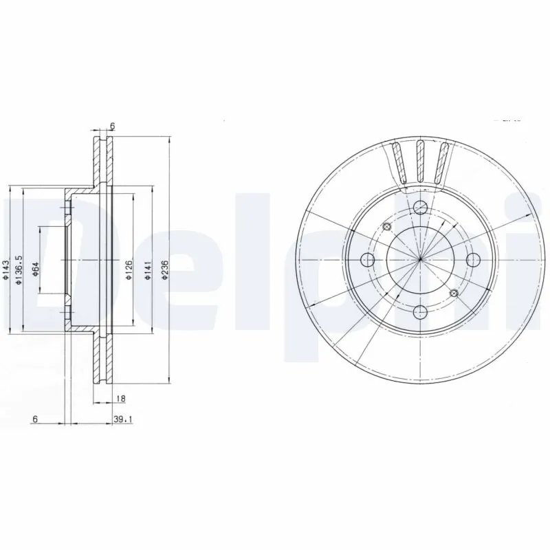 DISC FRANA DELPHI BG2810 - Compatibil cu MITSUBISHI, PROTON