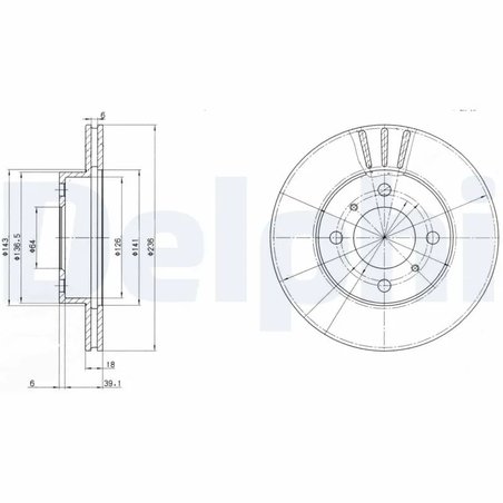 DISC FRANA DELPHI BG2810 - Compatibil cu MITSUBISHI, PROTON