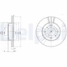 DISC FRANA DELPHI BG2810 - Compatibil cu MITSUBISHI, PROTON