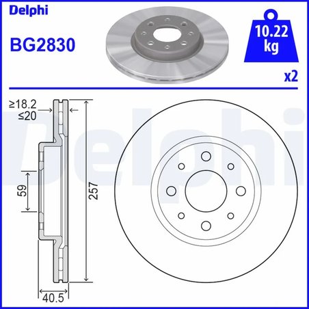 Disc frana Delphi BG2830