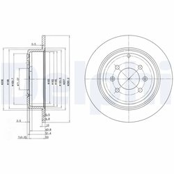 DISC FRANA DELPHI BG2873 - Compatibil cu PEUGEOT