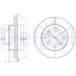 DISC FRANA DELPHI BG2891 - Compatibil cu TOYOTA