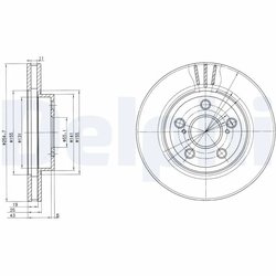 DISC FRANA DELPHI BG2880 - Compatibil cu TOYOTA