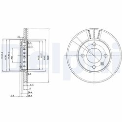 DISC FRANA DELPHI BG2982 - Compatibil cu SEAT, VW