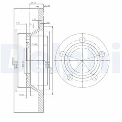 DISC FRANA DELPHI BG2987 - Compatibil cu AUDI