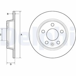 DISC FRANA DELPHI BG3026 - Compatibil cu FORD, SEAT, VW