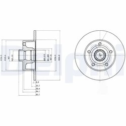 DISC FRANA DELPHI BG3030 - Compatibil cu AUDI