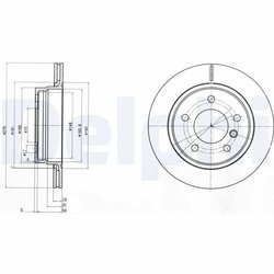 DISC FRANA DELPHI BG3041C - Compatibil cu BMW