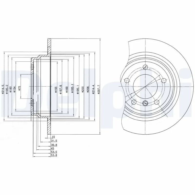 Disc frana Delphi BG3044