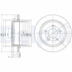 DISC FRANA DELPHI BG3073 - Compatibil cu JEEP