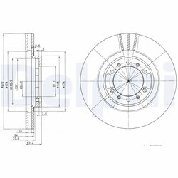 DISC FRANA DELPHI BG3099 - Compatibil cu MITSUBISHI