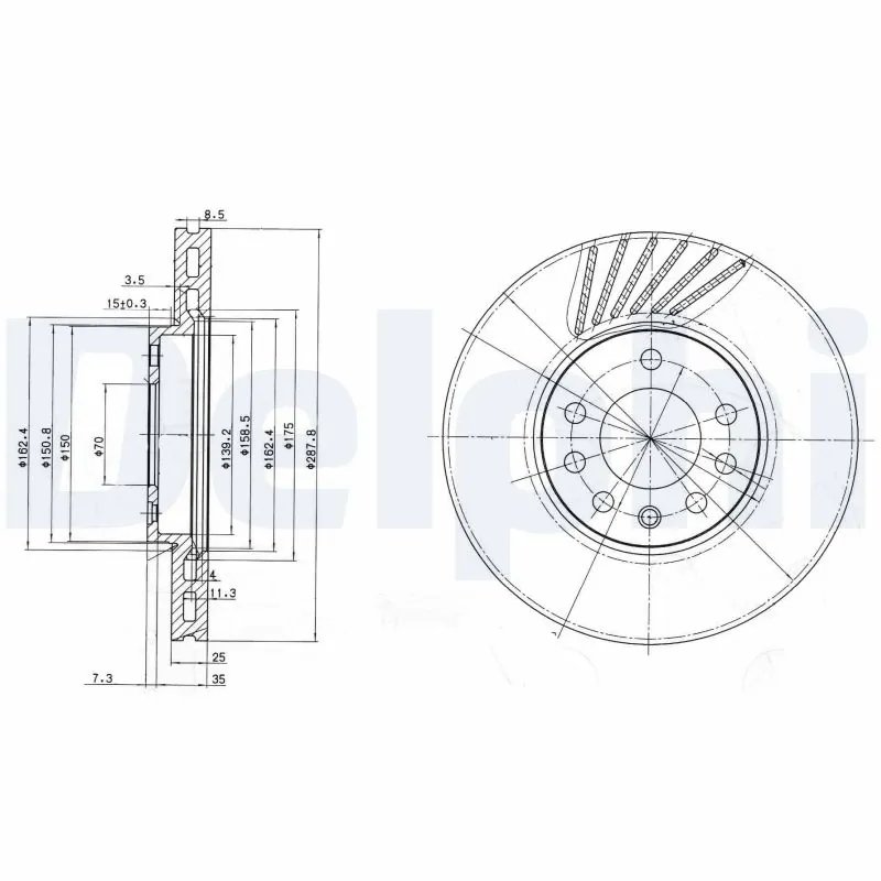 Disc frana Delphi BG3142
