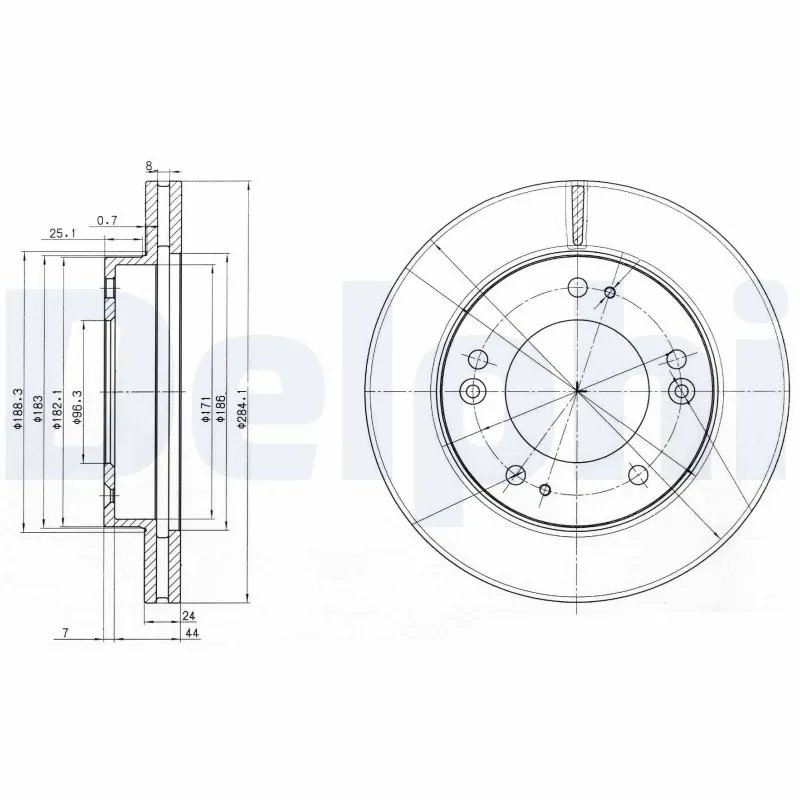 DISC FRANA DELPHI BG3226 - Compatibil cu KIA