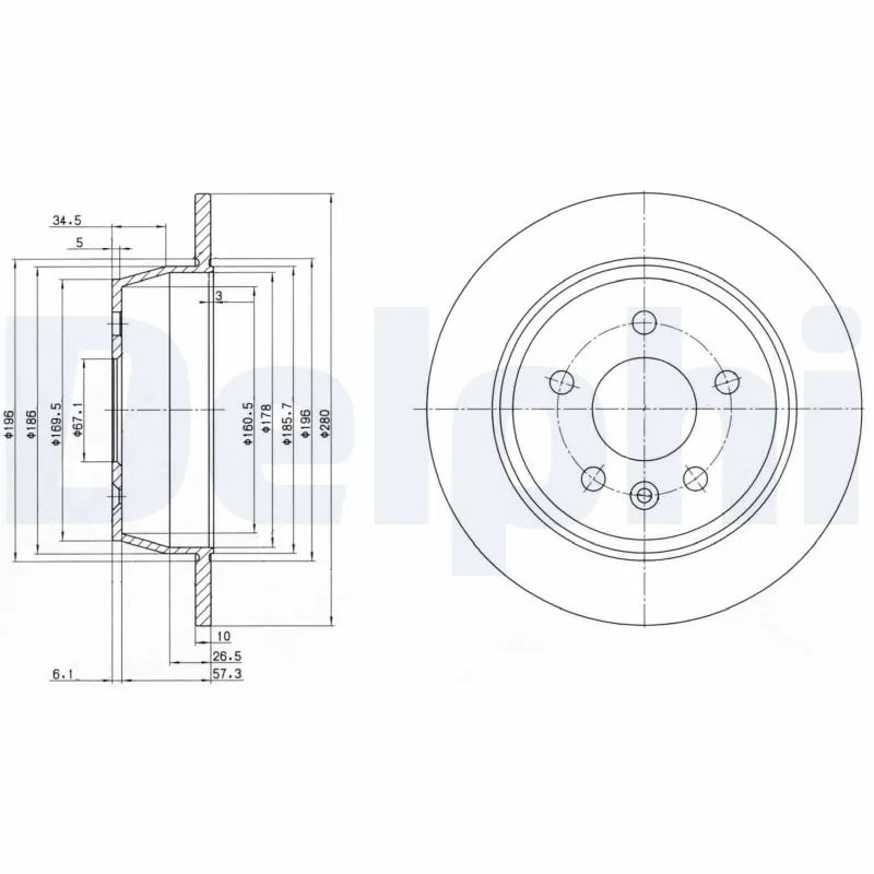 Disc frana Delphi BG3241