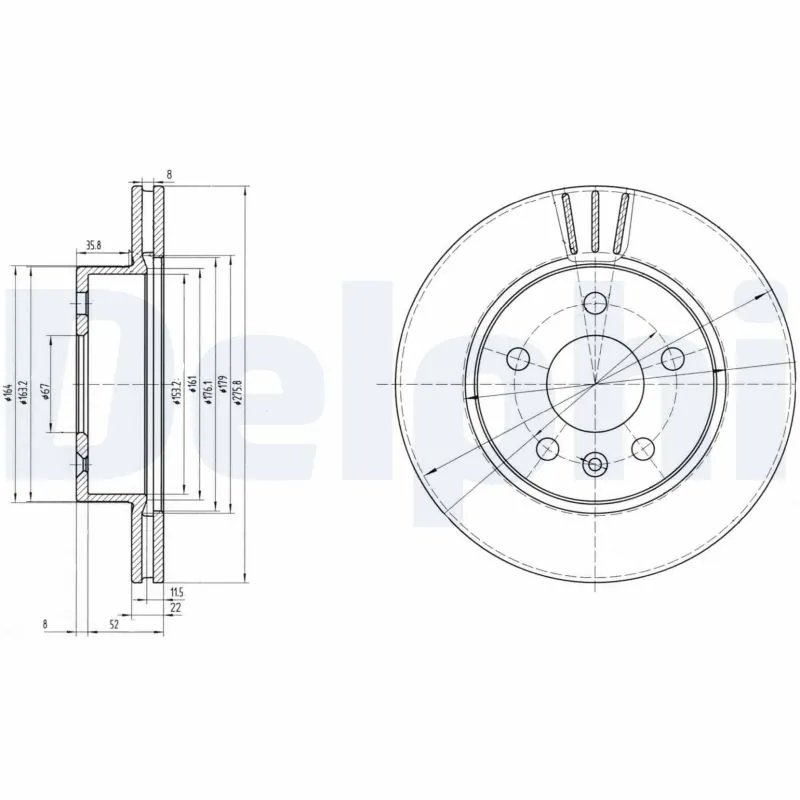 Disc frana Delphi BG3296