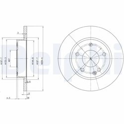 DISC FRANA DELPHI BG3394 - Compatibil cu MERCEDES-BENZ