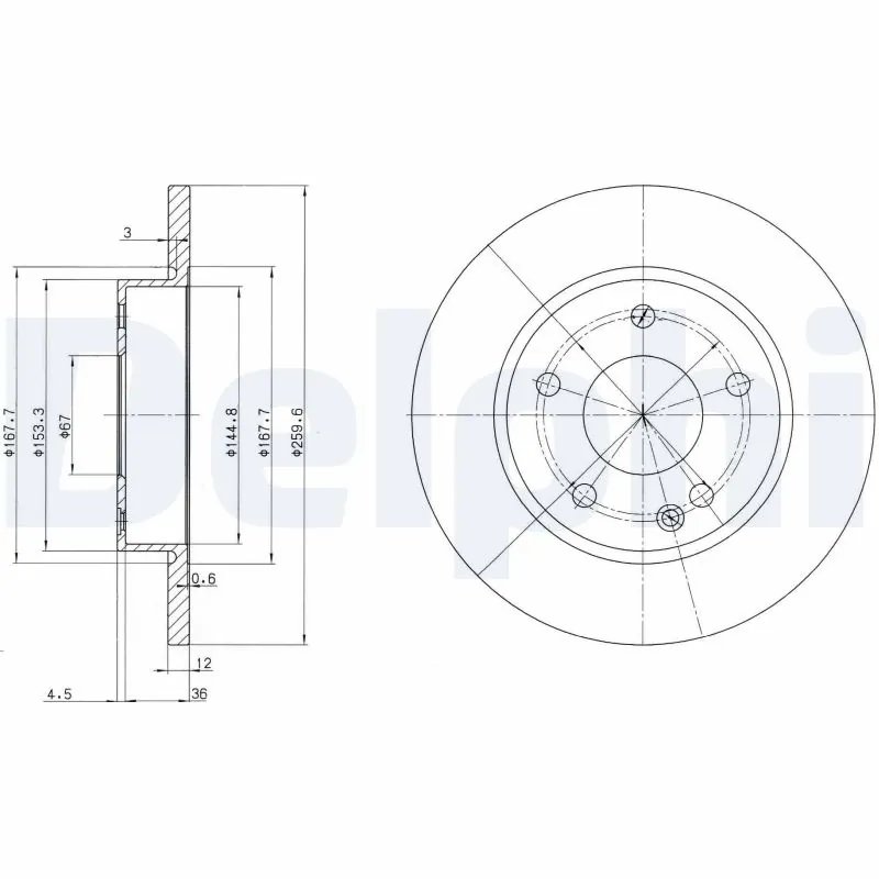 Disc frana Delphi BG3394